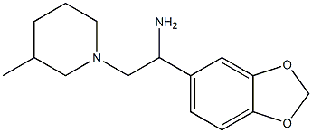 1-(1,3-benzodioxol-5-yl)-2-(3-methylpiperidin-1-yl)ethanamine 구조식 이미지