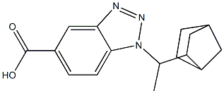1-(1-{bicyclo[2.2.1]heptan-2-yl}ethyl)-1H-1,2,3-benzotriazole-5-carboxylic acid Structure