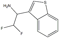 1-(1-benzothiophen-3-yl)-2,2-difluoroethan-1-amine 구조식 이미지