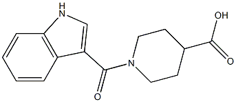 1-(1H-indol-3-ylcarbonyl)piperidine-4-carboxylic acid Structure