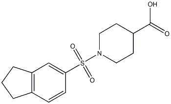 1-(2,3-dihydro-1H-indene-5-sulfonyl)piperidine-4-carboxylic acid Structure