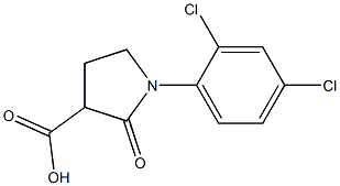 1-(2,4-dichlorophenyl)-2-oxopyrrolidine-3-carboxylic acid Structure