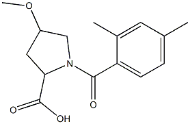 1-(2,4-dimethylbenzoyl)-4-methoxypyrrolidine-2-carboxylic acid 구조식 이미지