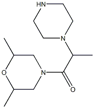 1-(2,6-dimethylmorpholin-4-yl)-2-(piperazin-1-yl)propan-1-one 구조식 이미지