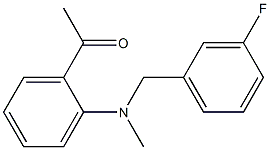 1-(2-{[(3-fluorophenyl)methyl](methyl)amino}phenyl)ethan-1-one 구조식 이미지