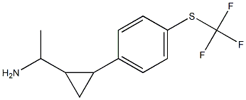 1-(2-{4-[(trifluoromethyl)sulfanyl]phenyl}cyclopropyl)ethan-1-amine Structure