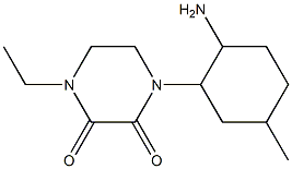1-(2-amino-5-methylcyclohexyl)-4-ethylpiperazine-2,3-dione 구조식 이미지