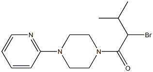 1-(2-bromo-3-methylbutanoyl)-4-pyridin-2-ylpiperazine Structure