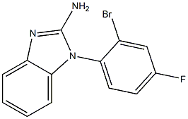1-(2-bromo-4-fluorophenyl)-1H-1,3-benzodiazol-2-amine 구조식 이미지
