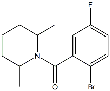1-(2-bromo-5-fluorobenzoyl)-2,6-dimethylpiperidine Structure