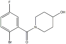 1-(2-bromo-5-fluorobenzoyl)piperidin-4-ol 구조식 이미지