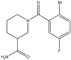 1-(2-bromo-5-fluorobenzoyl)piperidine-3-carboxamide 구조식 이미지