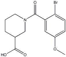1-(2-bromo-5-methoxybenzoyl)piperidine-3-carboxylic acid Structure