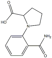 1-(2-carbamoylphenyl)pyrrolidine-2-carboxylic acid 구조식 이미지