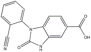 1-(2-cyanophenyl)-2-oxo-2,3-dihydro-1H-1,3-benzodiazole-5-carboxylic acid 구조식 이미지