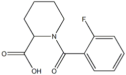 1-(2-fluorobenzoyl)piperidine-2-carboxylic acid Structure