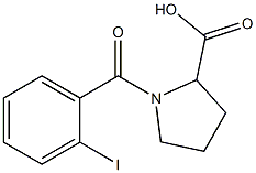 1-(2-iodobenzoyl)pyrrolidine-2-carboxylic acid 구조식 이미지