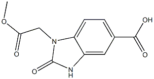 1-(2-methoxy-2-oxoethyl)-2-oxo-2,3-dihydro-1H-1,3-benzodiazole-5-carboxylic acid Structure