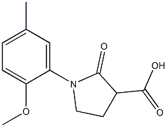 1-(2-methoxy-5-methylphenyl)-2-oxopyrrolidine-3-carboxylic acid 구조식 이미지