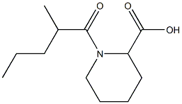 1-(2-methylpentanoyl)piperidine-2-carboxylic acid 구조식 이미지