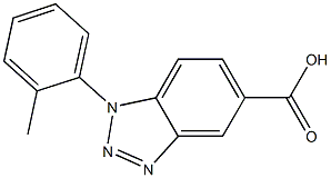 1-(2-methylphenyl)-1H-1,2,3-benzotriazole-5-carboxylic acid 구조식 이미지