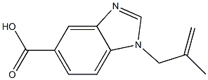 1-(2-methylprop-2-en-1-yl)-1H-1,3-benzodiazole-5-carboxylic acid 구조식 이미지