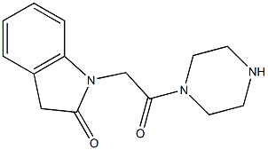 1-(2-oxo-2-piperazin-1-ylethyl)-1,3-dihydro-2H-indol-2-one Structure