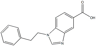 1-(2-phenylethyl)-1H-1,3-benzodiazole-5-carboxylic acid Structure