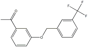 1-(3-{[3-(trifluoromethyl)phenyl]methoxy}phenyl)ethan-1-one Structure