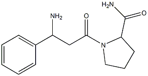 1-(3-amino-3-phenylpropanoyl)pyrrolidine-2-carboxamide 구조식 이미지