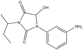 1-(3-aminophenyl)-3-(butan-2-yl)-5-hydroxyimidazolidine-2,4-dione 구조식 이미지