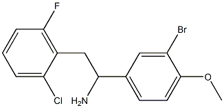1-(3-bromo-4-methoxyphenyl)-2-(2-chloro-6-fluorophenyl)ethan-1-amine 구조식 이미지