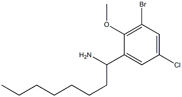 1-(3-bromo-5-chloro-2-methoxyphenyl)octan-1-amine Structure