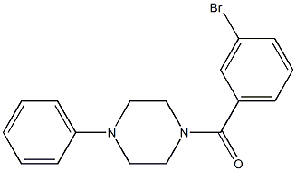 1-(3-bromobenzoyl)-4-phenylpiperazine 구조식 이미지