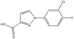 1-(3-chloro-4-fluorophenyl)-1H-pyrazole-3-carboxylic acid Structure