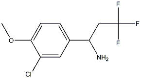 1-(3-chloro-4-methoxyphenyl)-3,3,3-trifluoropropan-1-amine Structure