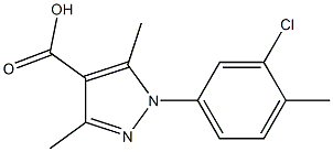 1-(3-chloro-4-methylphenyl)-3,5-dimethyl-1H-pyrazole-4-carboxylic acid Structure