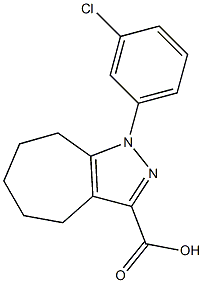 1-(3-chlorophenyl)-1,4,5,6,7,8-hexahydrocyclohepta[c]pyrazole-3-carboxylic acid Structure