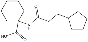 1-(3-cyclopentylpropanamido)cyclohexane-1-carboxylic acid Structure