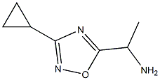 1-(3-cyclopropyl-1,2,4-oxadiazol-5-yl)ethan-1-amine 구조식 이미지