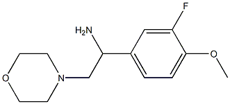 1-(3-fluoro-4-methoxyphenyl)-2-(morpholin-4-yl)ethan-1-amine 구조식 이미지