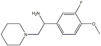 1-(3-fluoro-4-methoxyphenyl)-2-(piperidin-1-yl)ethan-1-amine 구조식 이미지