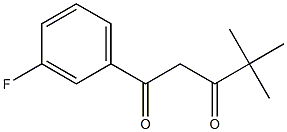 1-(3-fluorophenyl)-4,4-dimethylpentane-1,3-dione 구조식 이미지