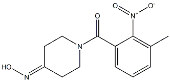 1-(3-methyl-2-nitrobenzoyl)piperidin-4-one oxime Structure