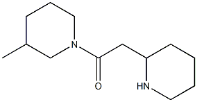 1-(3-methylpiperidin-1-yl)-2-(piperidin-2-yl)ethan-1-one Structure
