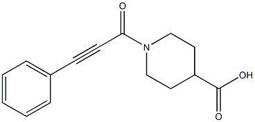 1-(3-phenylprop-2-ynoyl)piperidine-4-carboxylic acid Structure