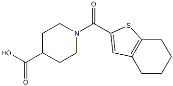 1-(4,5,6,7-tetrahydro-1-benzothiophen-2-ylcarbonyl)piperidine-4-carboxylic acid Structure