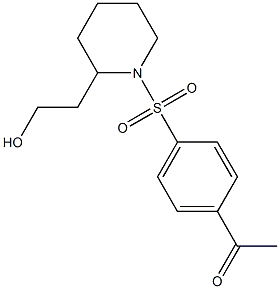 1-(4-{[2-(2-hydroxyethyl)piperidine-1-]sulfonyl}phenyl)ethan-1-one 구조식 이미지