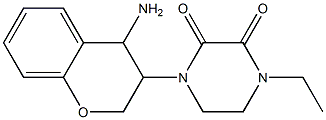 1-(4-amino-3,4-dihydro-2H-1-benzopyran-3-yl)-4-ethylpiperazine-2,3-dione Structure