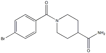 1-(4-bromobenzoyl)piperidine-4-carboxamide 구조식 이미지